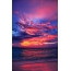 Lilac sunset at sea