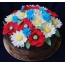 Ang dekorasyon sa cake adunay mga bulak
