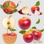 Apples on a transparent background
