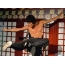 Melnbalta fotogrāfija ar Bruce Lee