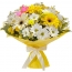 A bouquet of chrysanthemums and gerberas