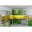 Yellow green kitchen