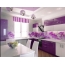 Lilac kitchen with orchids