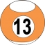 Billiard ball "13"