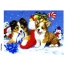 Vánoční obrázek s psy