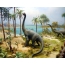 Brontosaurs على خلفية الطبيعة