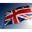 Britske flagge op blauwe sky background