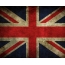 Britská vlajka na modrém pozadí