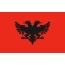 Bandera albanesa a la cara
