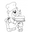 دب تيدي مع كعكة