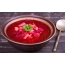 Foto av röd borscht