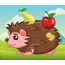 Hedgehog với trái cây