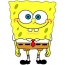 Spongebob በነጭ በስተጀርባ