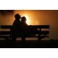 Love couple on a bench