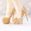 کفش های طلایی با سنگریزه