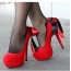 Red shoes with bow