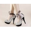 White shoes with black polka dots