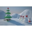 Ang mga Snowmen nagsul-ob og Christmas tree