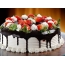 Chocolate cake nga may mga strawberry