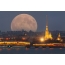 Moon, river, bridge