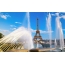 Paris, fountains, Eiffel Tower