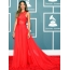 長い赤いドレス