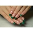 Pink green manicure