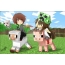 Guy and girl Minecraft anime