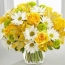 Žlté ruže a biele sedmokrásky