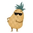 Cool Pineapple with glasses
