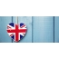 イギリスのハート形の旗