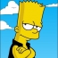 Bart Simpson dina t-shirt hideung