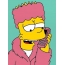 Bart Simpson dina jaket bulu pink