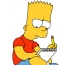 Bart simpson ከ notepad ጋር