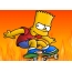 Bart Simpson en un abrigo rosa