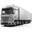 Mercedes Actros tractor unit on a white background