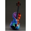 Multicolored violonçel